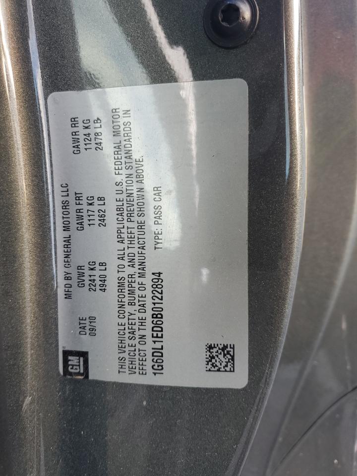 2011 Cadillac Cts Performance Collection VIN: 1G6DL1ED6B0122894 Lot: 89673325