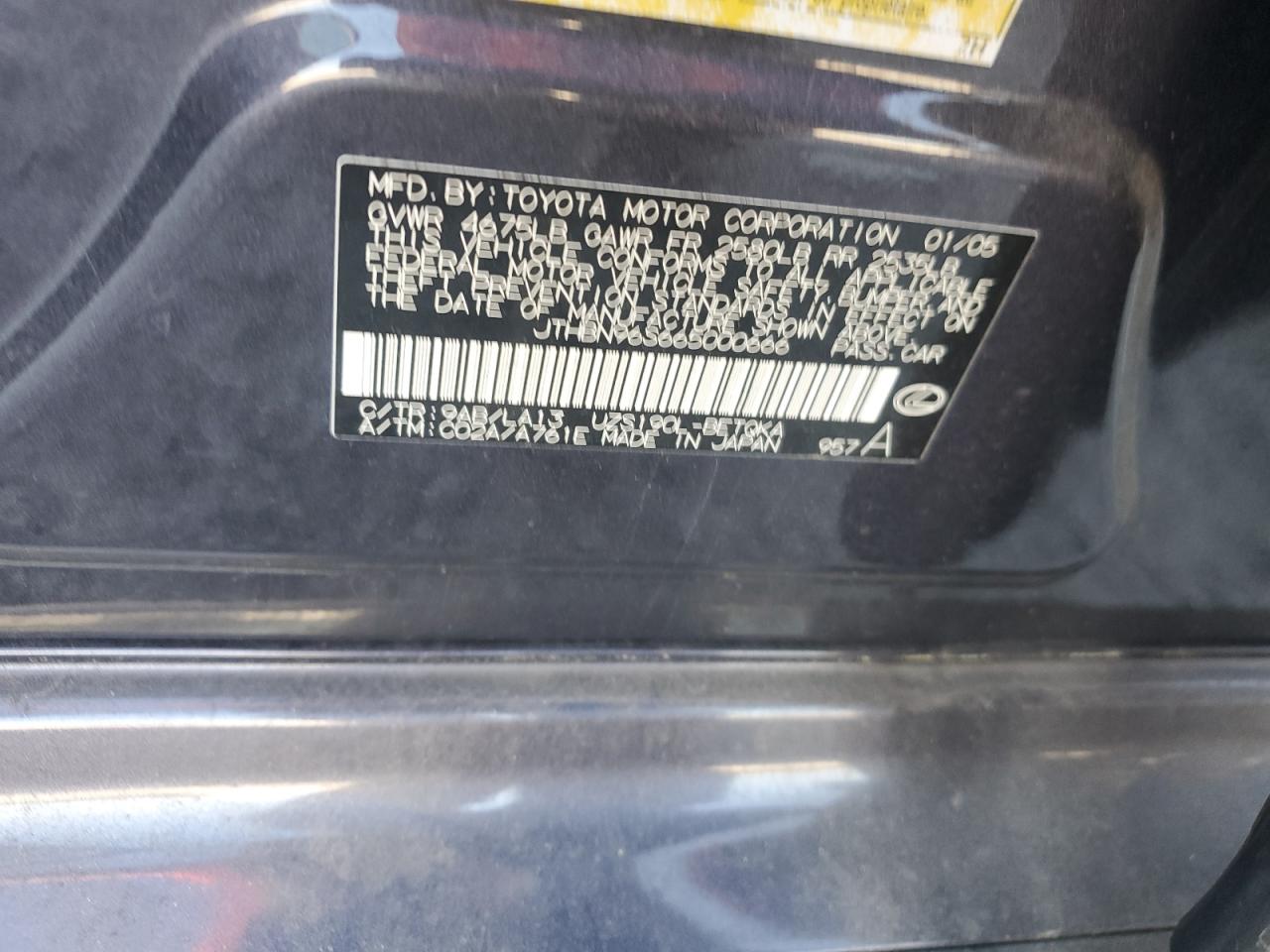 2006 Lexus Gs 430 VIN: JTHBN96S665000666 Lot: 85525315