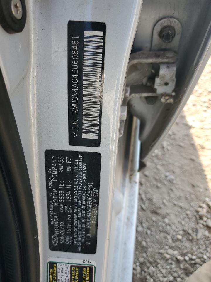 2011 Hyundai Accent Gls VIN: KMHCN4AC4BU608481 Lot: 84949125