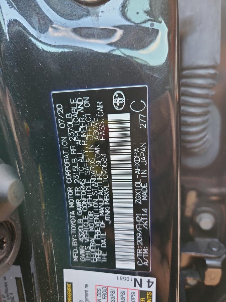 2020 Toyota C-Hr Xle VIN: JTNKHMBX9L1090584 Lot: 85583525