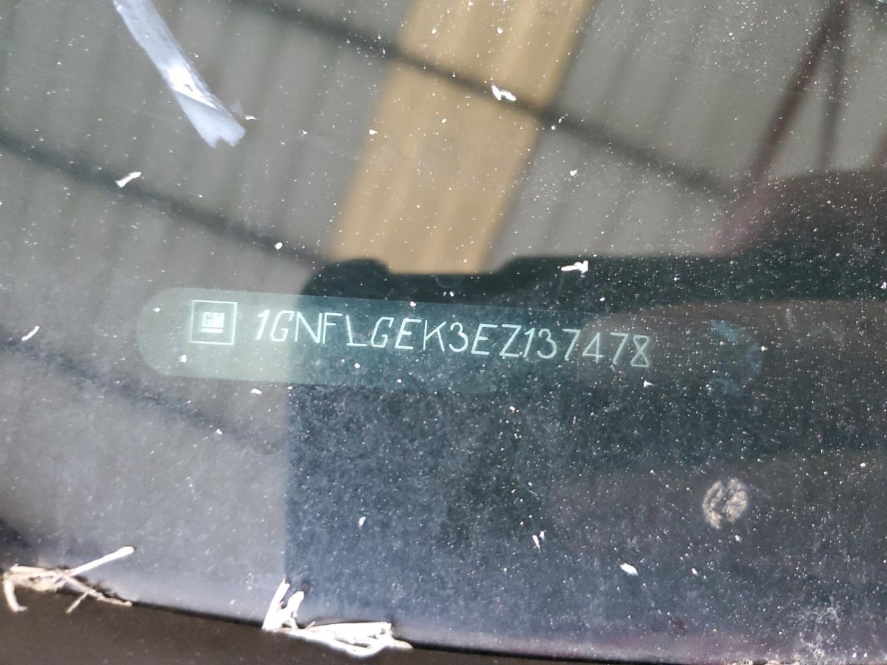 2014 Chevrolet Equinox Lt VIN: 1GNFLGEK3EZ137478 Lot: 85535975