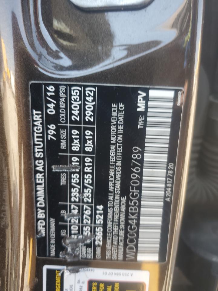 2016 Mercedes-Benz Glc 300 4Matic VIN: WDC0G4KB5GF096789 Lot: 81988305