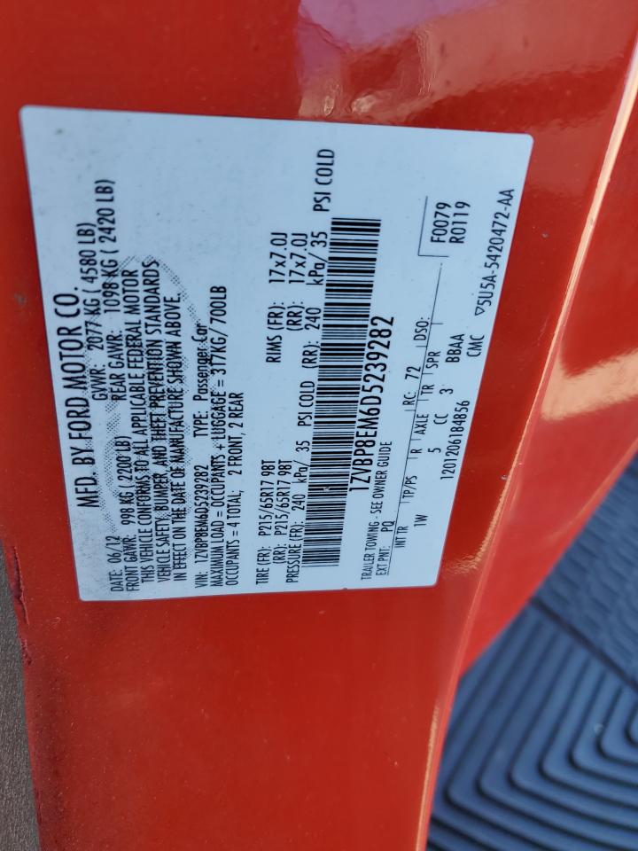 2013 Ford Mustang VIN: 1ZVBP8EM6D5239282 Lot: 84937225
