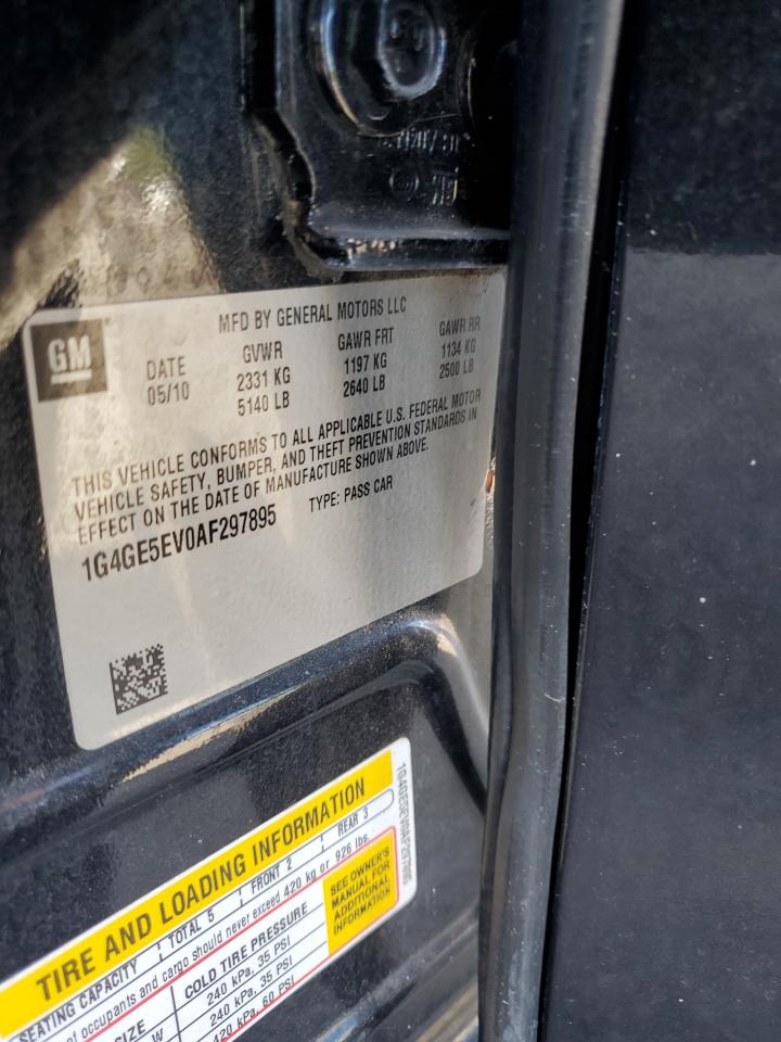 2010 Buick Lacrosse Cxs VIN: 1G4GE5EV0AF297895 Lot: 86444495