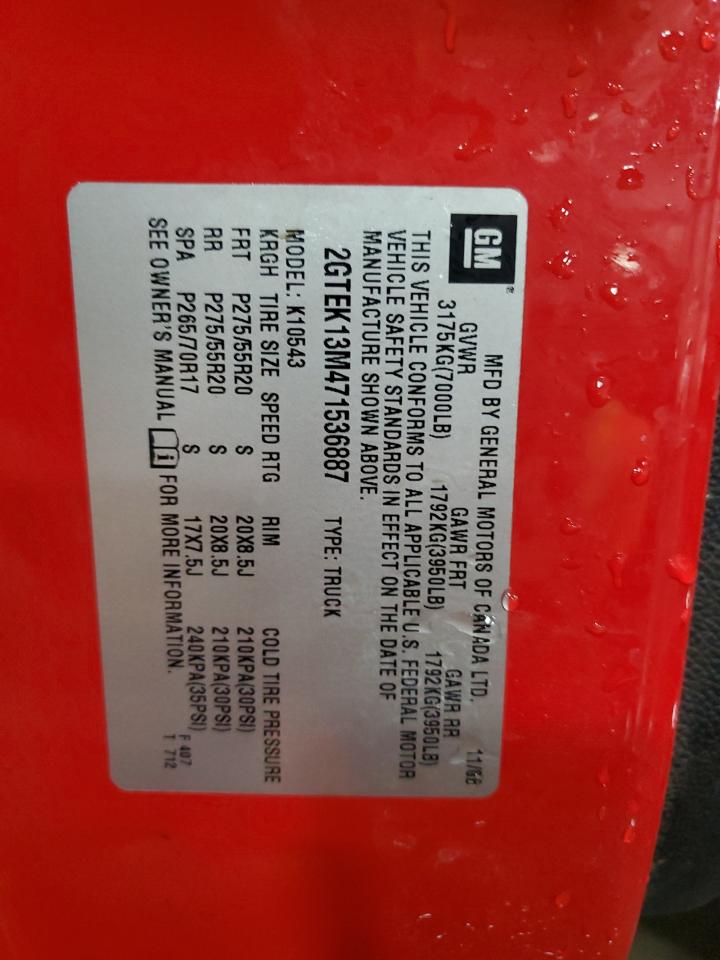 2007 GMC New Sierra K1500 VIN: 2GTEK13M471536887 Lot: 86449395