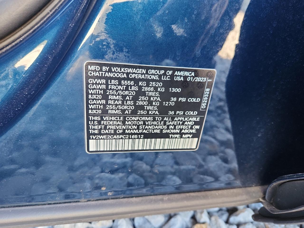 2023 Volkswagen Atlas Cross Sport Se VIN: 1V2WE2CA5PC216512 Lot: 81931395