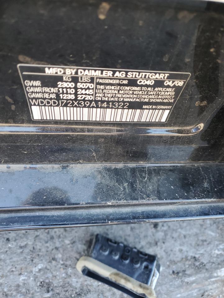 2009 Mercedes-Benz Cls 550 VIN: WDDDJ72X39A141322 Lot: 87041935