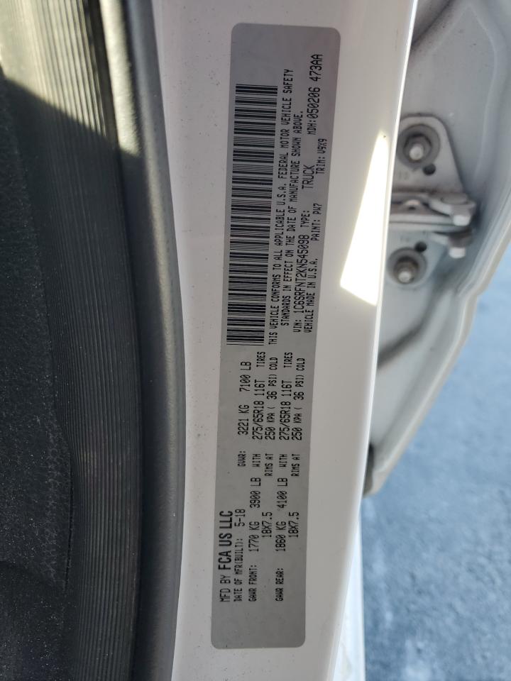 2019 Ram 1500 Tradesman VIN: 1C6SRFNT2KN545098 Lot: 89441655