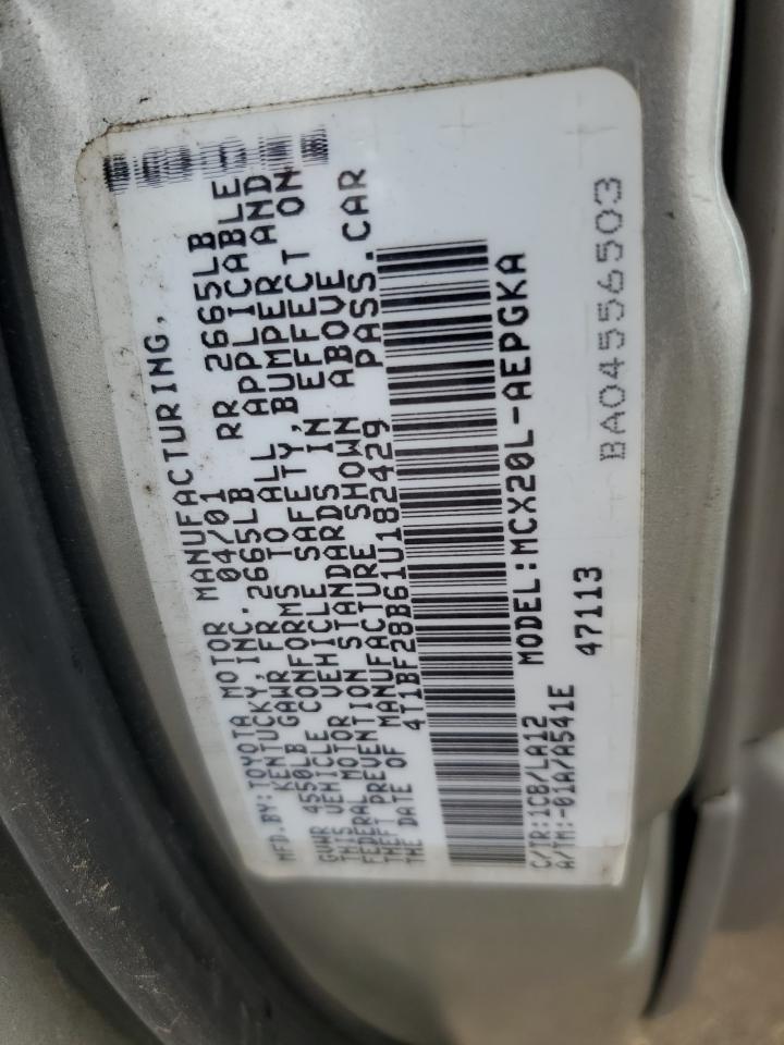 2001 Toyota Avalon Xl VIN: 4T1BF28B61U182429 Lot: 90069475