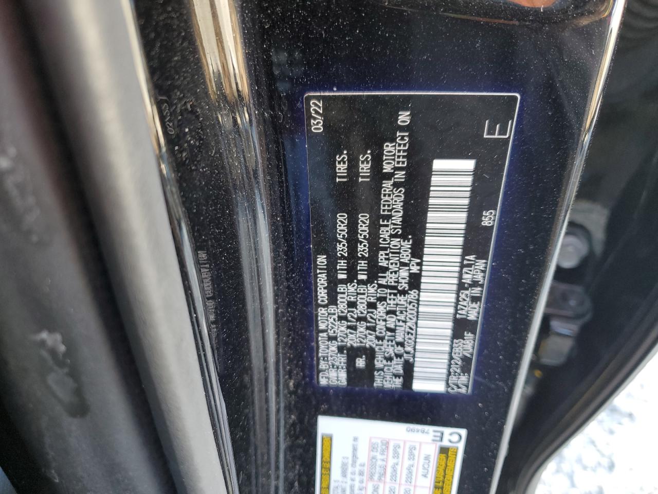 2022 Lexus Nx 350 VIN: JTJKGCEZ2N2005786 Lot: 82517405