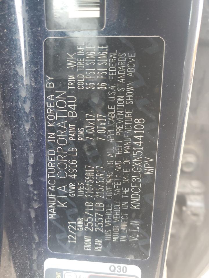 2022 Kia Niro Ex Premium VIN: KNDCE3LGXN5144108 Lot: 87296345