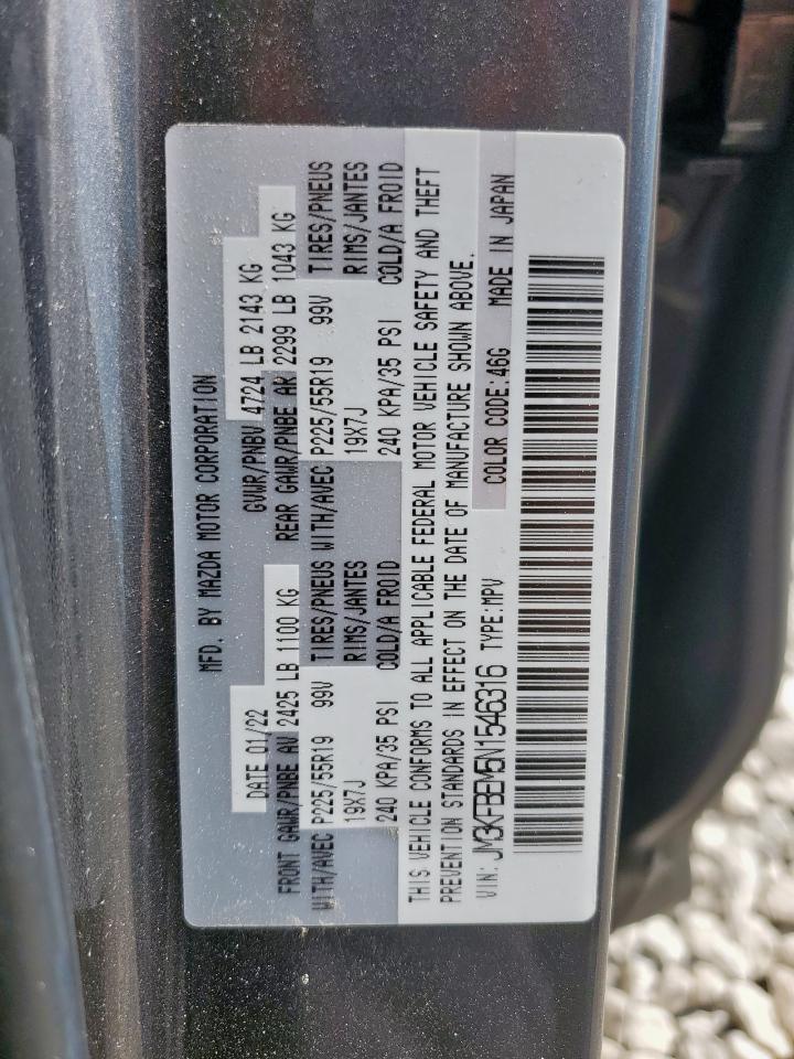 2022 Mazda Cx-5 Premium Plus VIN: JM3KFBEM5N1546316 Lot: 85878845
