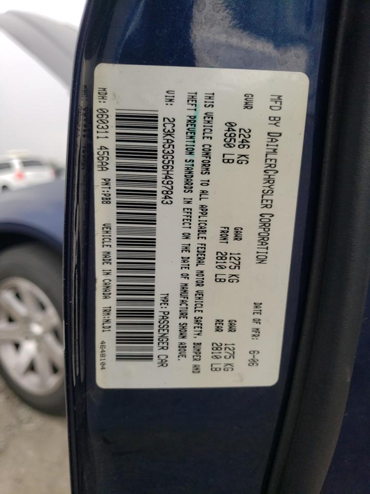 2006 Chrysler 300 Touring VIN: 2C3KA53G56H497843 Lot: 85123995