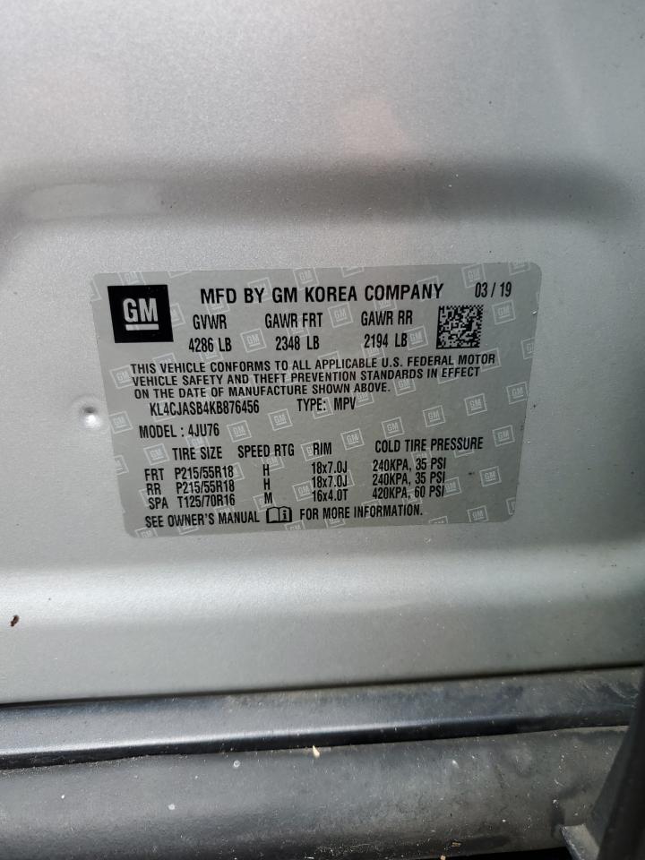 2019 Buick Encore Preferred VIN: KL4CJASB4KB876456 Lot: 87425305