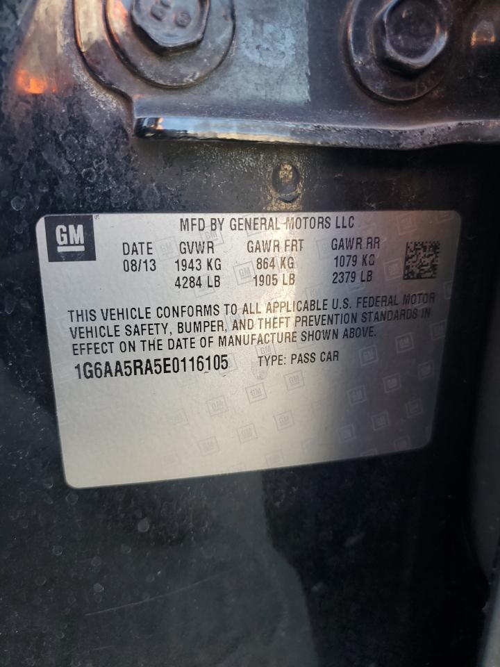 2014 Cadillac Ats VIN: 1G6AA5RA5E0116105 Lot: 82180545