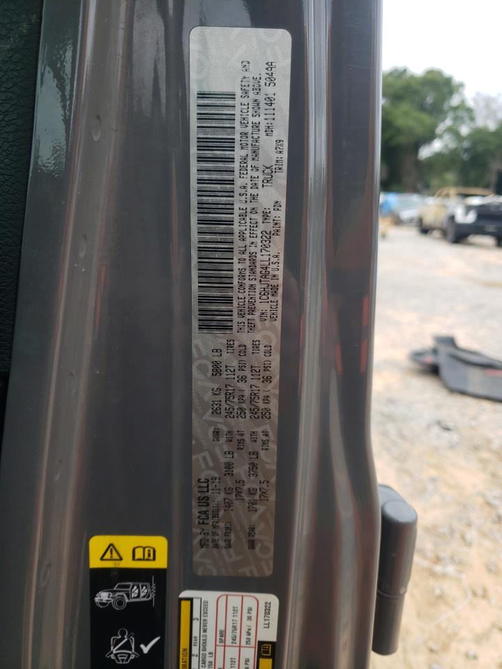 2020 Jeep Gladiator Sport VIN: 1C6HJTAG4LL170322 Lot: 91245965