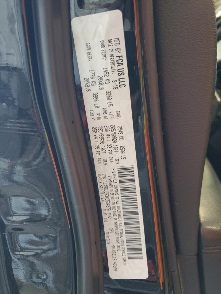 2019 Dodge Durango Gt VIN: 1C4RDJDG3KC534278 Lot: 89932455