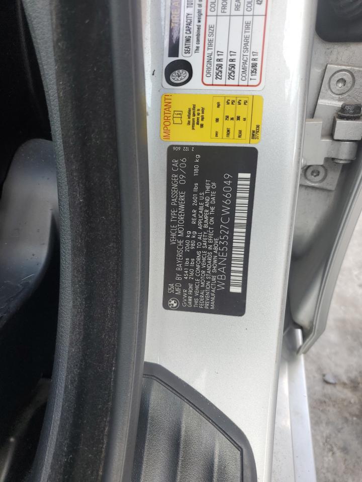 2007 BMW 525 I VIN: WBANE53527CW66049 Lot: 85176285