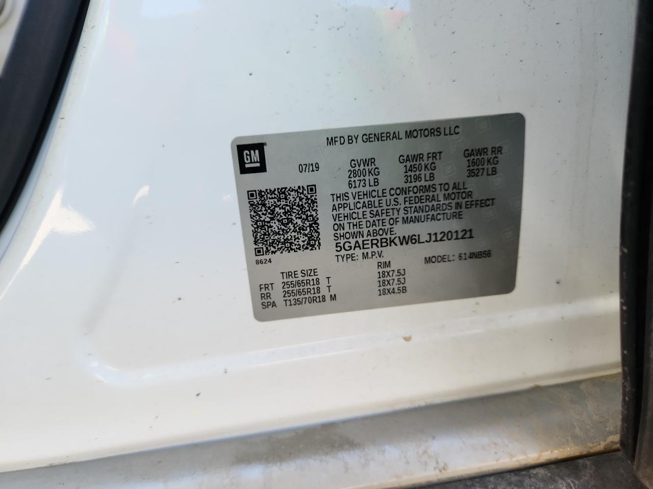 2020 Buick Enclave Essence VIN: 5GAERBKW6LJ120121 Lot: 85894995