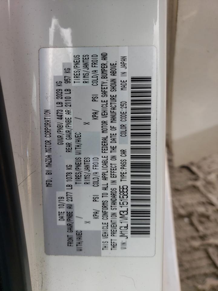 2020 Mazda 6 Touring VIN: JM1GL1VM3L1515855 Lot: 90505345