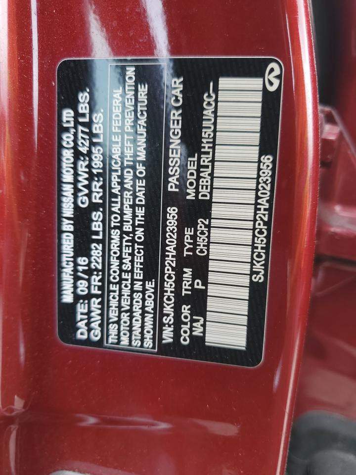 2017 Infiniti Qx30 Base VIN: SJKCH5CP2HA023956 Lot: 84993095