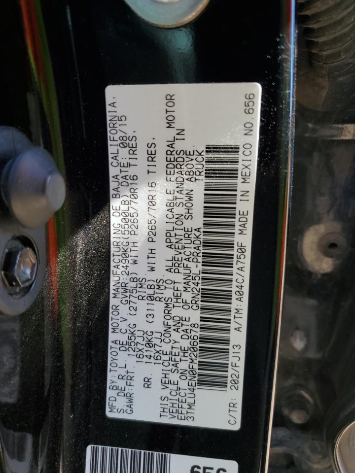 2015 Toyota Tacoma Double Cab VIN: 3TMLU4EN0FM206678 Lot: 84278265