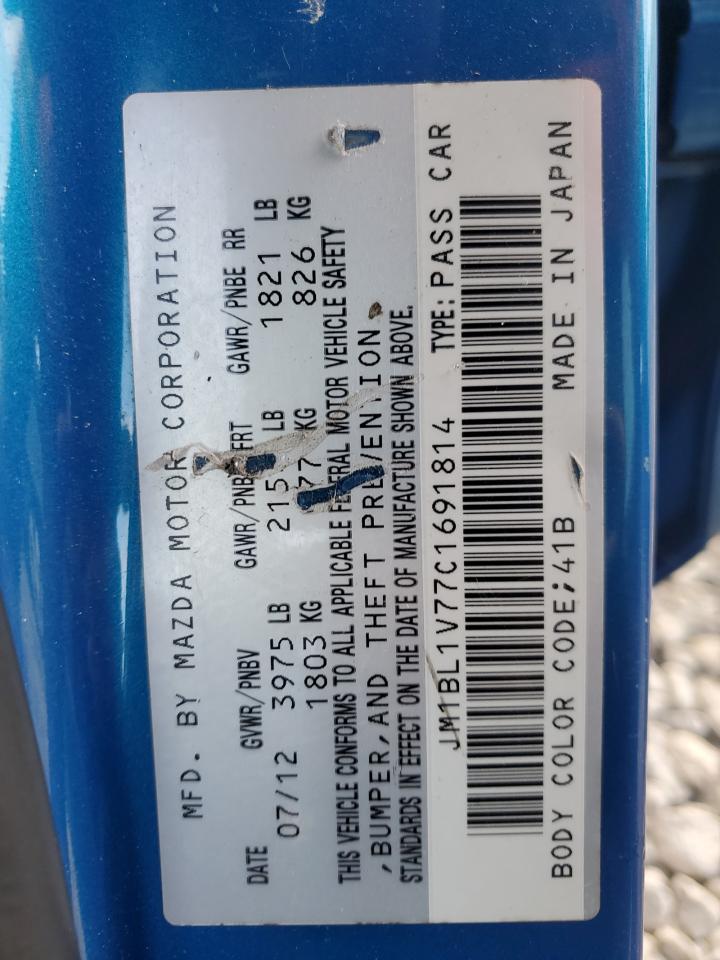 2012 Mazda 3 I VIN: JM1BL1V77C1691814 Lot: 82736525