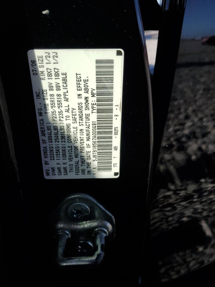 2007 Acura Rdx Technology VIN: 5J8TB18567A000491 Lot: 84883275