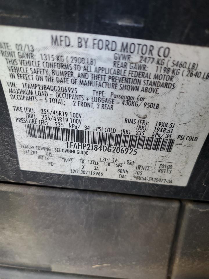 2013 Ford Taurus Limited VIN: 1FAHP2J84DG206925 Lot: 86069115