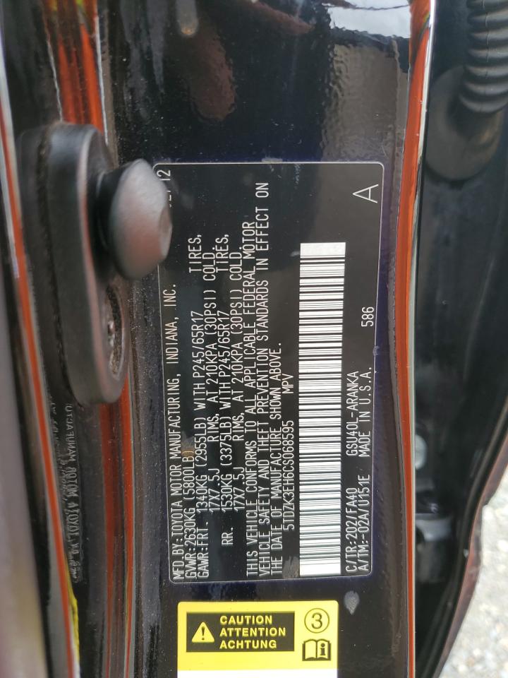 2012 Toyota Highlander Base VIN: 5TDZK3EH6CS068595 Lot: 80863625