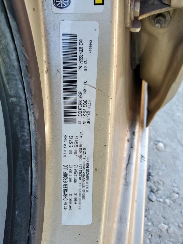 2010 Dodge Avenger Sxt VIN: 1B3CC4FB3AN110339 Lot: 90728755