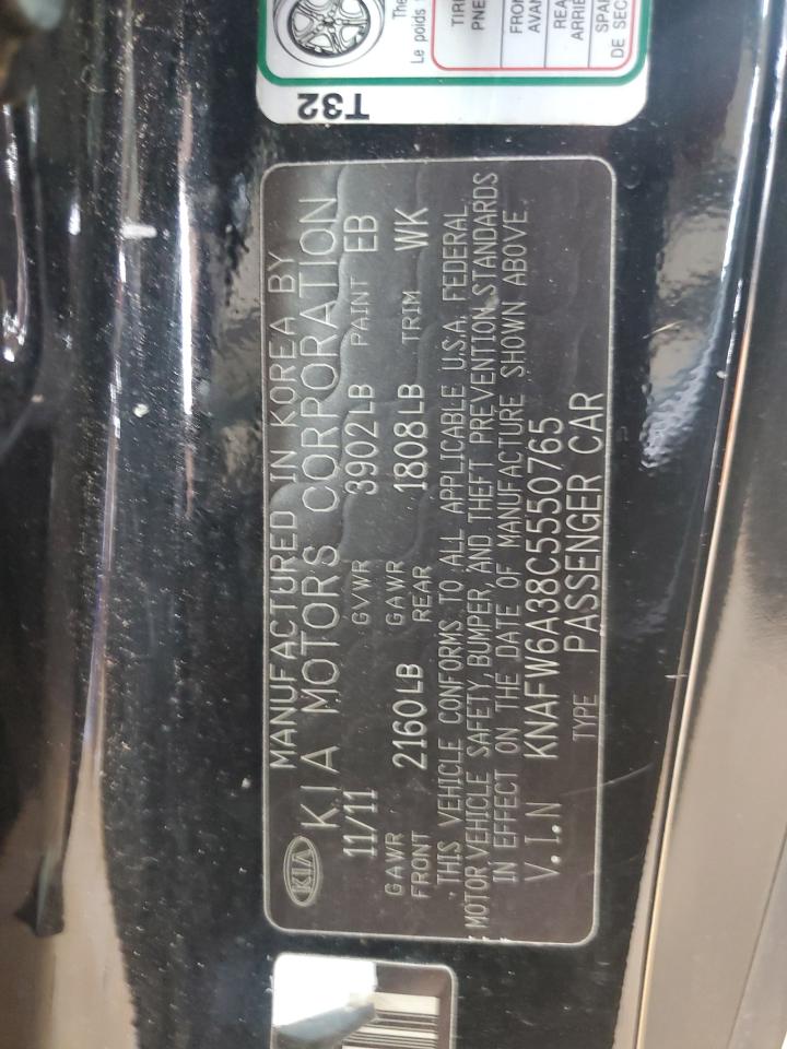 2012 Kia Forte Sx VIN: KNAFW6A38C5550765 Lot: 85645355