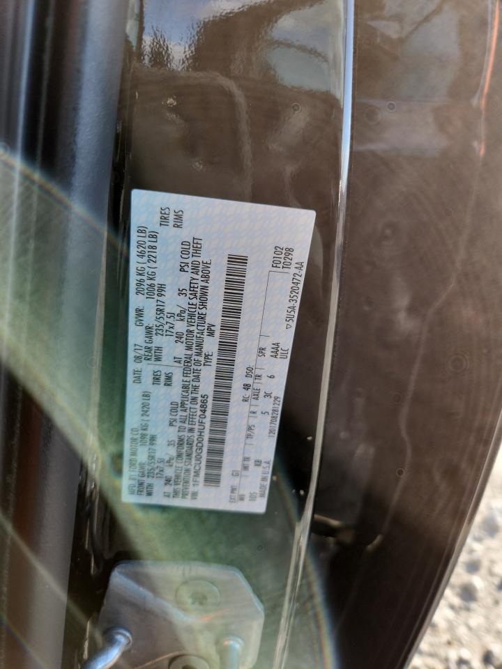 2017 Ford Escape Se VIN: 1FMCU0GD0HUF04865 Lot: 90090325