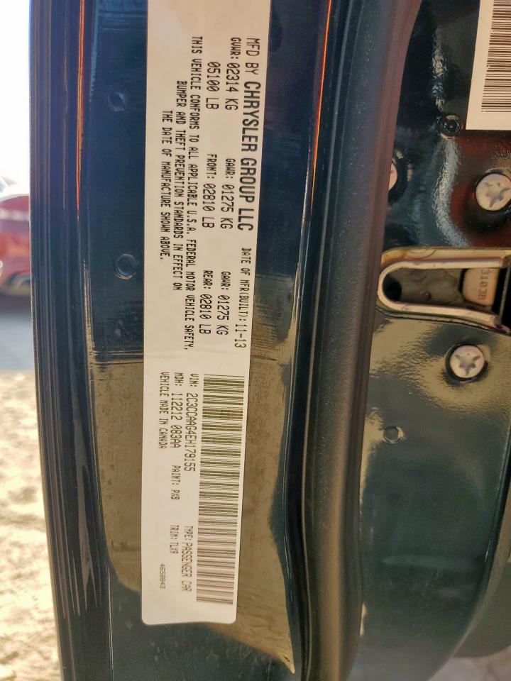 2014 Chrysler 300 VIN: 2C3CCAAG4EH179155 Lot: 81926265