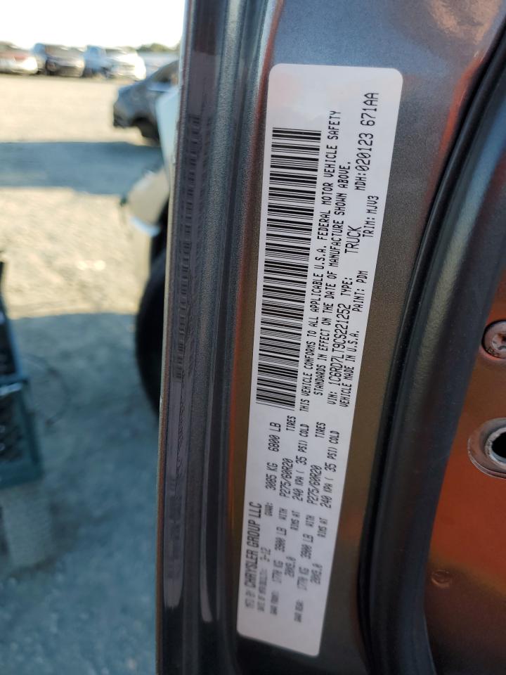 2012 Dodge Ram 1500 Slt VIN: 1C6RD7LT9CS221252 Lot: 82274595