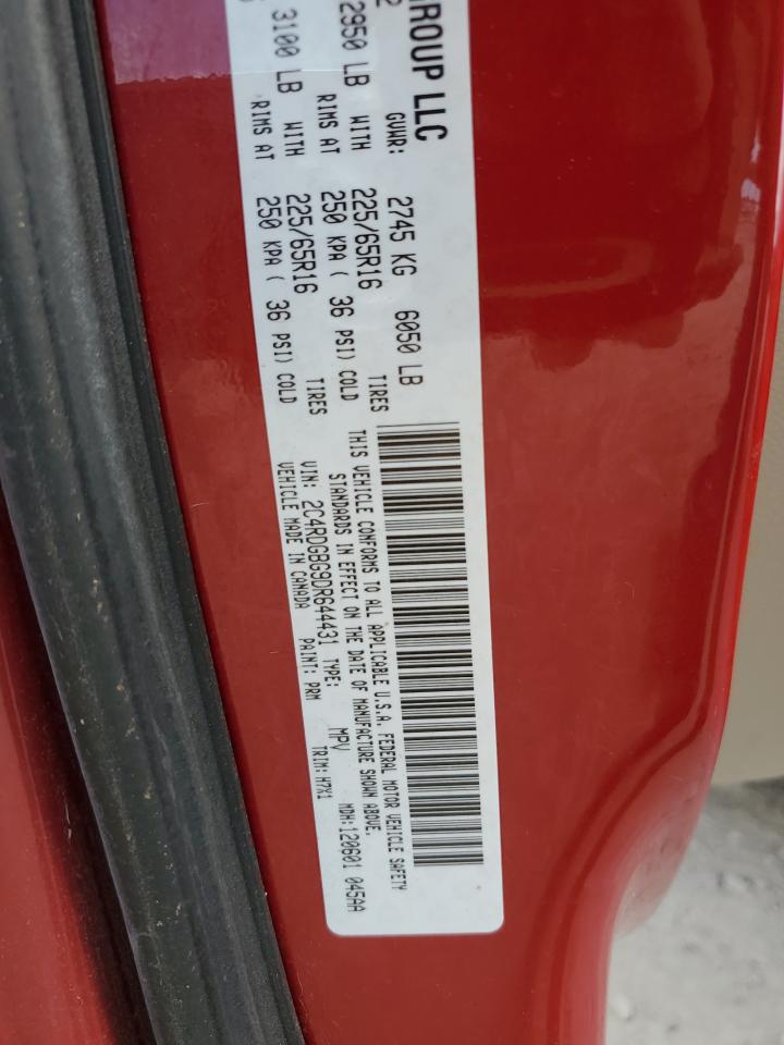 2013 Dodge Grand Caravan Se VIN: 2C4RDGBG9DR644431 Lot: 86219595