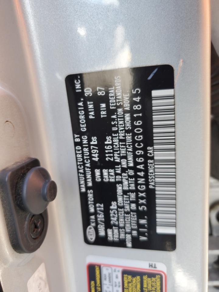 2012 Kia Optima Ex VIN: 5XXGN4A69CG061845 Lot: 85095095