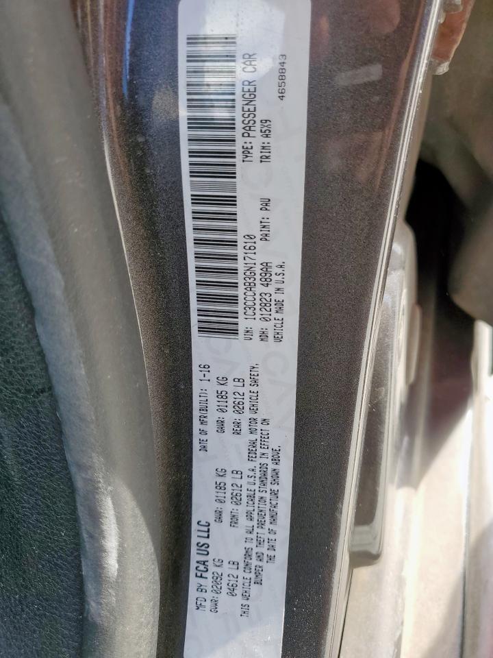 2016 Chrysler 200 Limited VIN: 1C3CCCAB3GN171610 Lot: 90132065