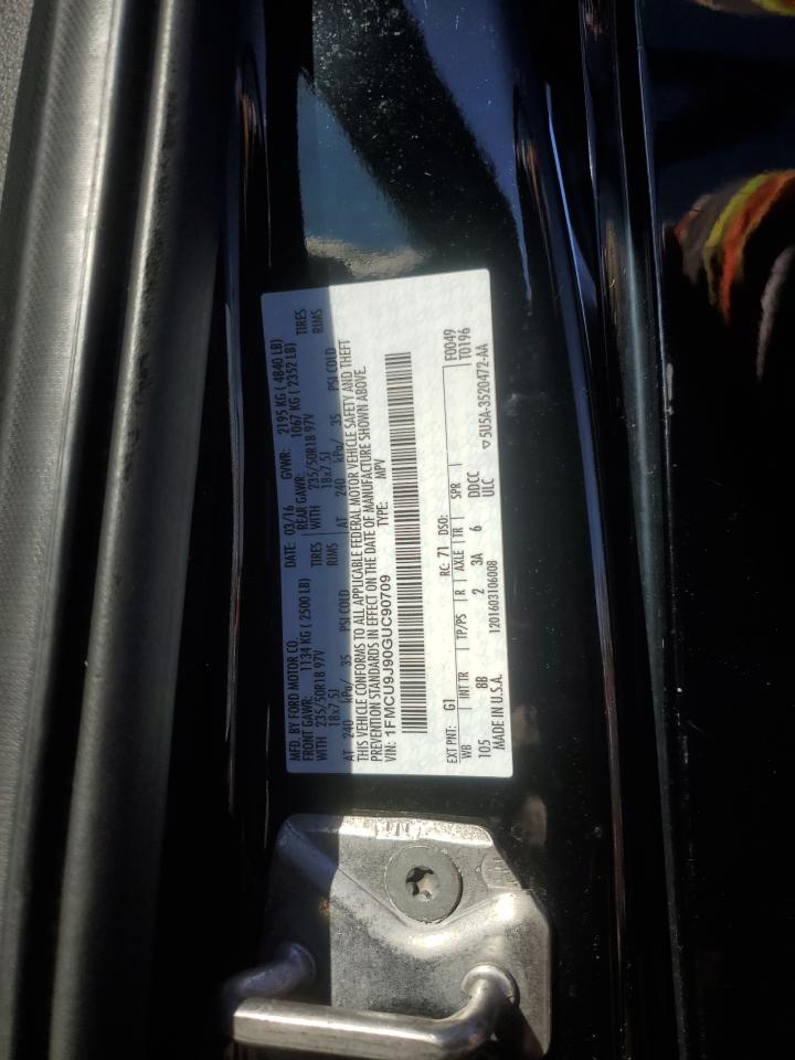 2016 Ford Escape Titanium VIN: 1FMCU9J90GUC90709 Lot: 86858225