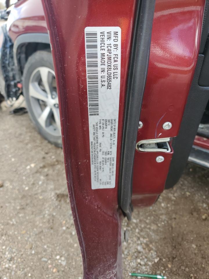 2020 Jeep Cherokee Limited VIN: 1C4PJMDX8LD655482 Lot: 82718665