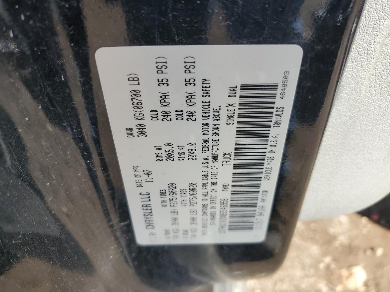 2008 Dodge Ram 1500 St VIN: 1D7HU182X8S546958 Lot: 85337795