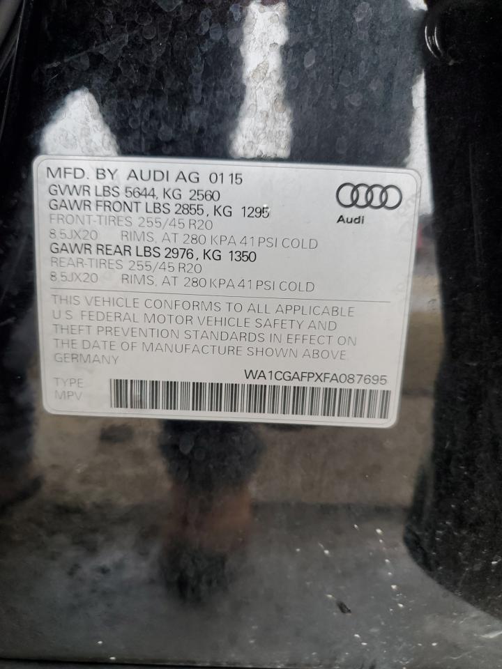 2015 Audi Sq5 Premium Plus VIN: WA1CGAFPXFA087695 Lot: 90402915