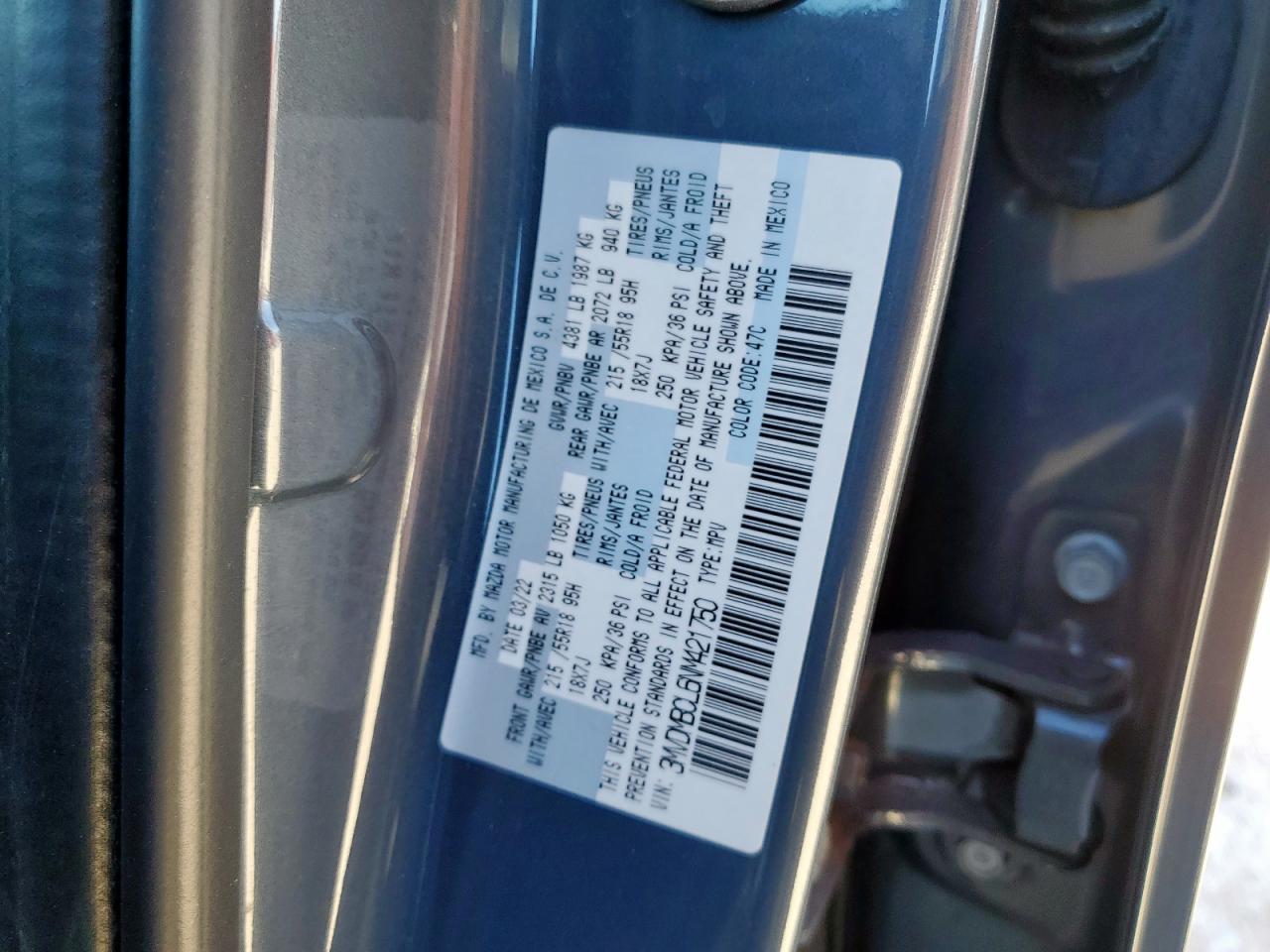 2022 Mazda Cx-30 Preferred VIN: 3MVDMBCL6NM421750 Lot: 87251175