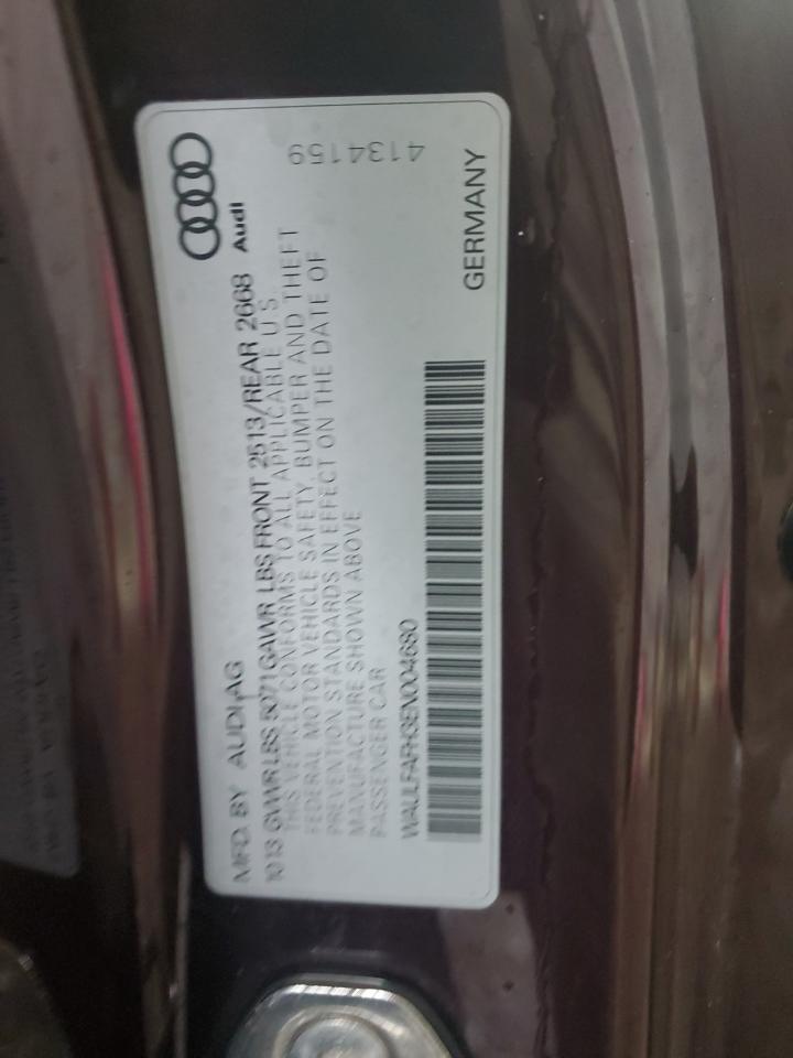 2014 Audi A5 Premium Plus VIN: WAULFAFH3EN004680 Lot: 87074805