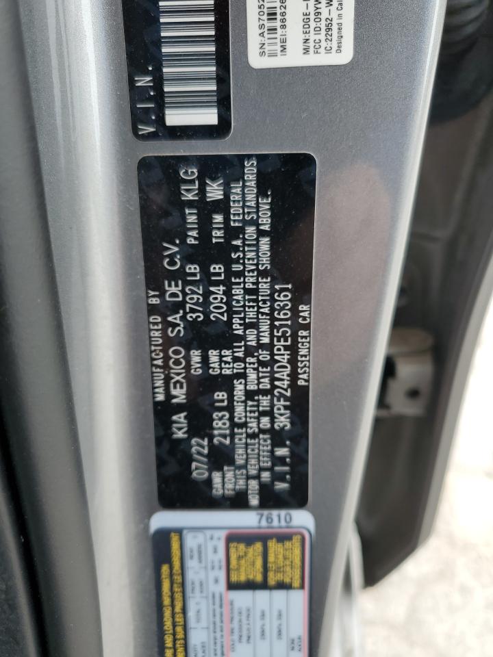 2023 Kia Forte Lx VIN: 3KPF24AD4PE516361 Lot: 89483325