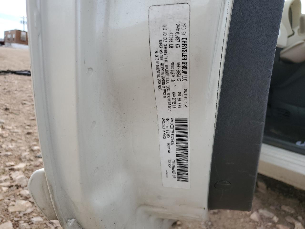 2012 Fiat 500 Lounge VIN: 3C3CFFER9CT207830 Lot: 90460345