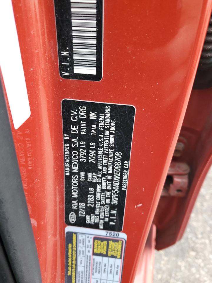 2019 Kia Forte Ex VIN: 3KPF54ADXKE068708 Lot: 90310965