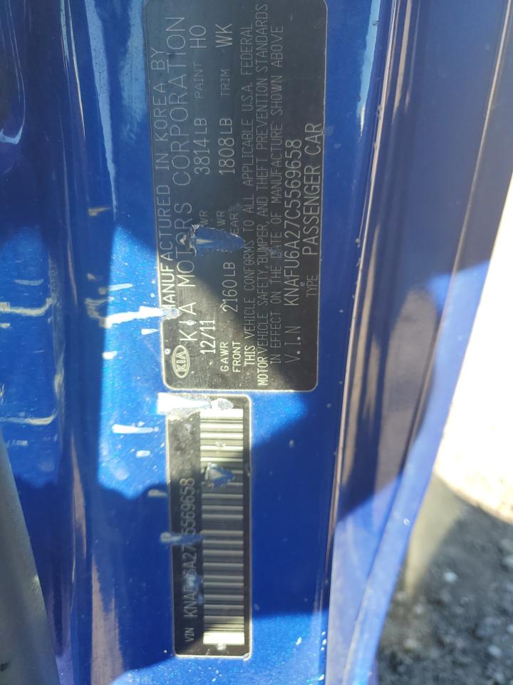 2012 Kia Forte Ex VIN: KNAFU6A27C5569658 Lot: 82375255