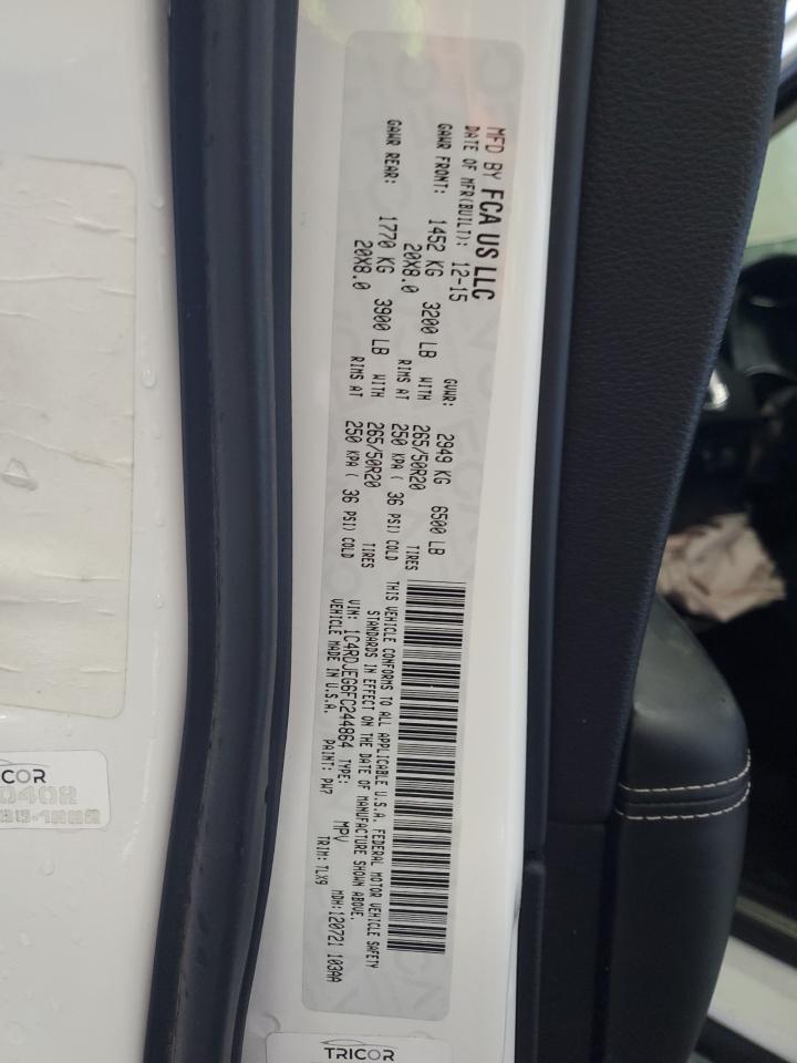 2015 Dodge Durango Citadel VIN: 1C4RDJEG6FC244864 Lot: 84941835