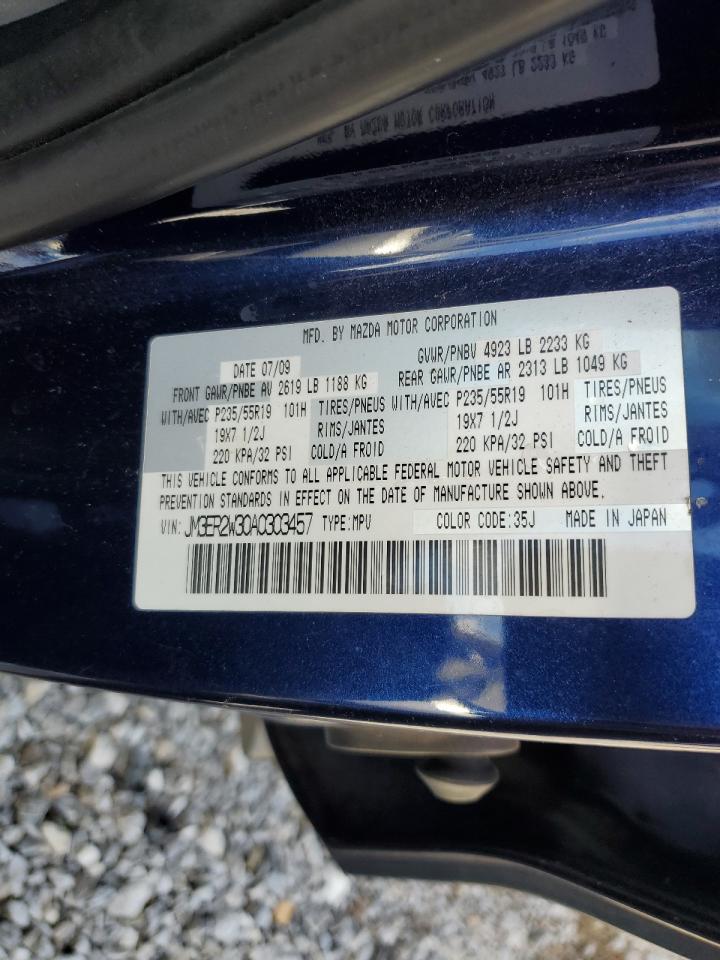 2010 Mazda Cx-7 VIN: JM3ER2W30A0303457 Lot: 90574355